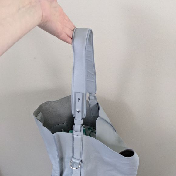 All Saints Paradise North South Leather tote blue - Picture 11 of 13